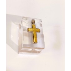 Ασημένιος Σταυρός δίχρωμος SCR08